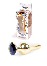 Gouden Buttplug Anale Plug met diamand - Zwart