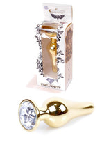 Gouden Buttplug Anale Plug met diamand