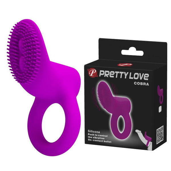 PRETTY LOVE - Cobra Vibrerende Penis Ring - Paars