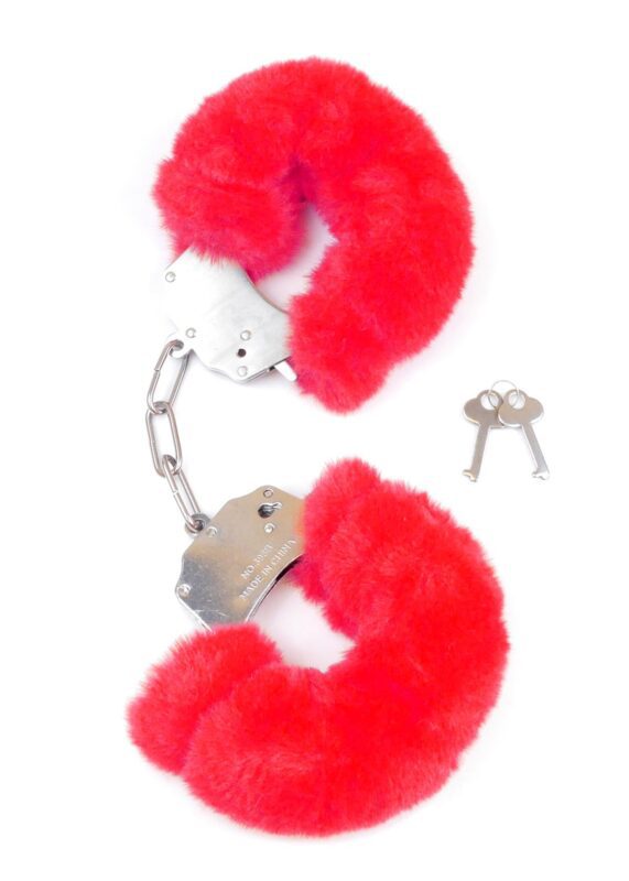 Pluche Handboeien Fetish Furry Cuffs - Rood