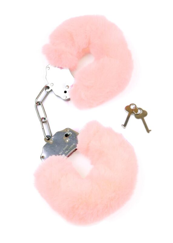 Pluche Handboeien Fetish Furry Cuffs - Lichtroze