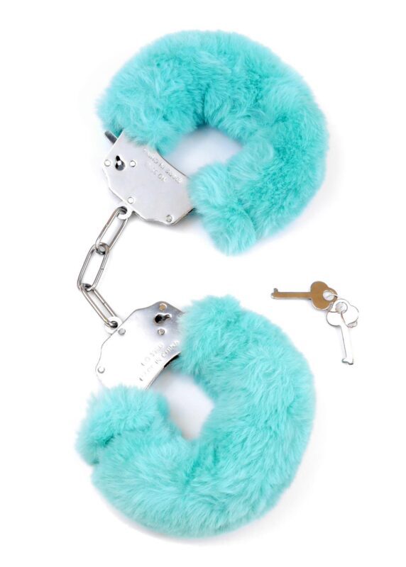 Pluche Handboeien Fetish Furry Cuffs - Turquoise