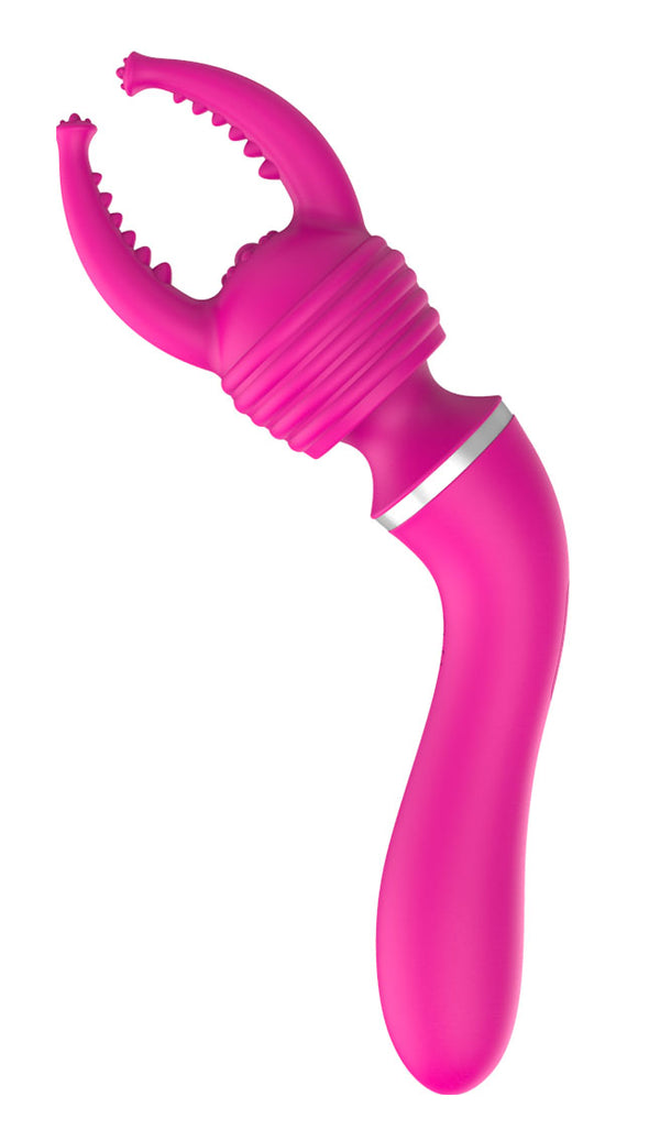 Dubbele massager + overlay USB 10+10 functies Roze