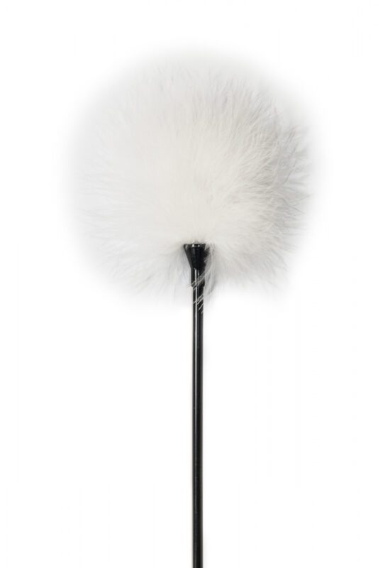 Kietelaar Op Een Stokje - Burlesque - Pluim - Veer - 41 CM - Party Hard - Treasure - Wit