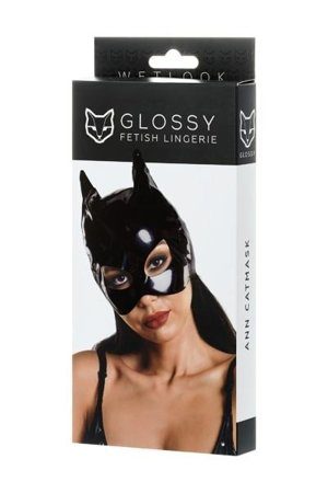 Glossy - Fetish Lingerie - Glanzende riem voor kousen en slipjes - Zwart - S