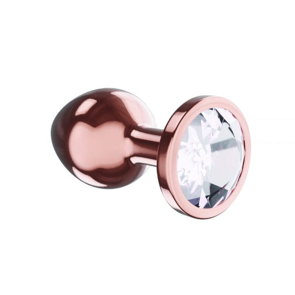 Metalen Buttplug - Diamond Collection - Moonstone Shine S Rose Gold