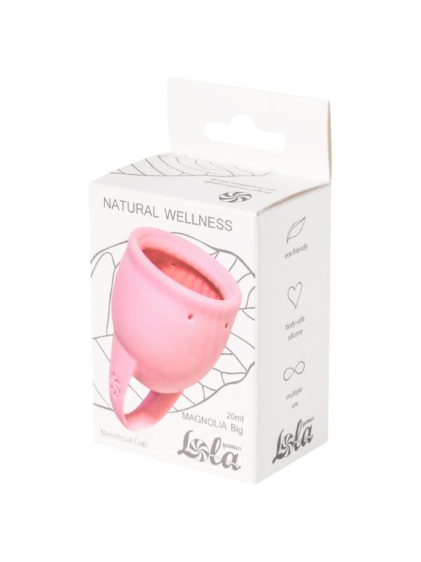 Menstruatiecup - 1 stuks (20 ML) - Medisch silicone - tot 12 uur bescherming - Maat M - Natural Wellness - Magnolia - Roze