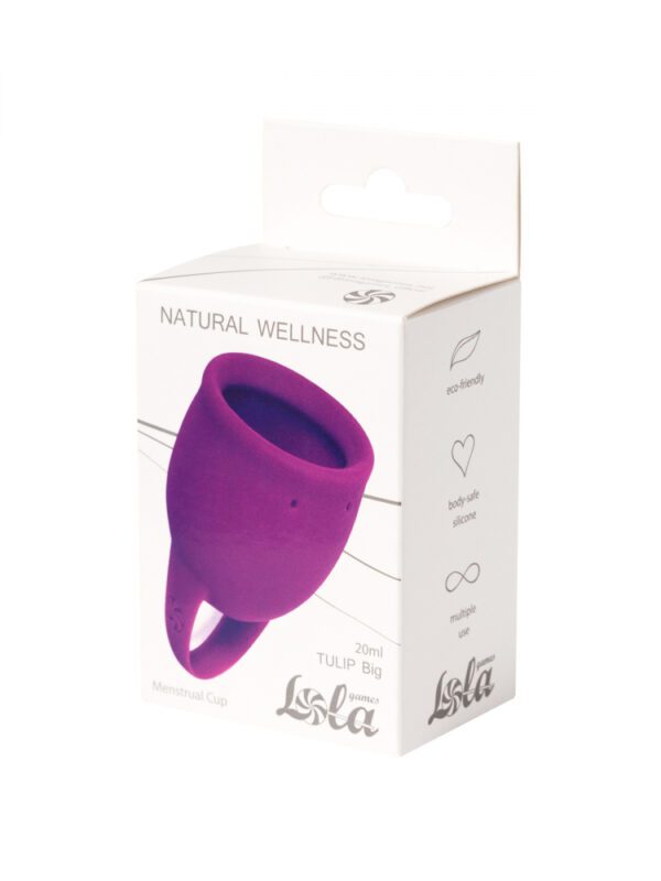 Menstruatiecup - 1 stuks (20 ML) - Medisch silicone - tot 12 uur bescherming - Maat M - Natural Wellness - Tulip - Paars