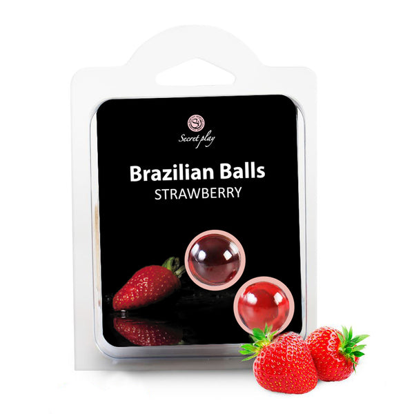 SET 2 BRAZILIAANSE BALLEN AARDBEI
