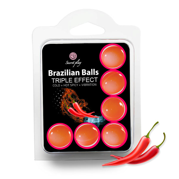 SET 6 BRAZILIAN BALLS TRIPLE EFFECT