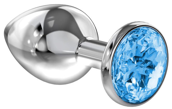 Diamond - Anale Buttplug - Light Blauw Sparkle Groot