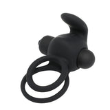 Dubbele Vibrerende Cockring - Zwart